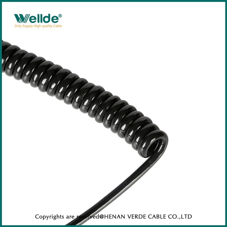 Spring Wire PVC Insulated Oil Resistant Flexible Spiral Cable